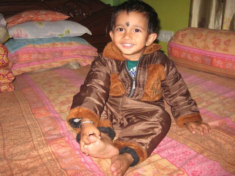 Srijan in a winter jacket